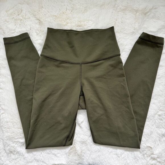 Lululemon High Waist Wunder Under Leggings 2 - Olive Green - Picture 1 of 2